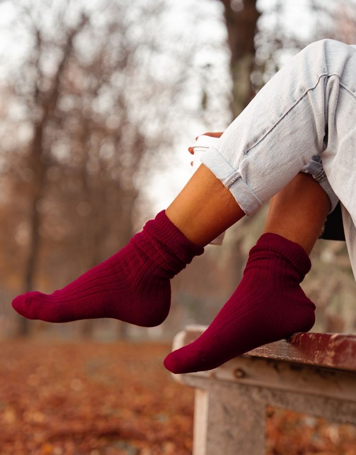 Women's socks "Mirabel Merino Wool" Claret