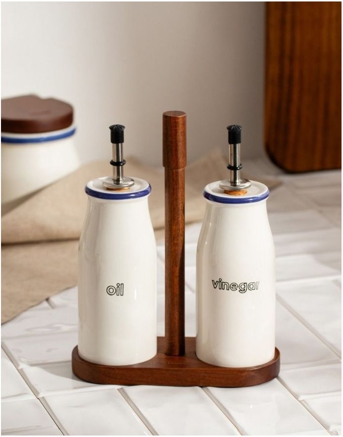 Oil and Vinegar Dish Set "Modern Hamptons"