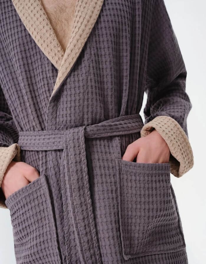 Bathrobe "Waffle Emo Dark Greyy"