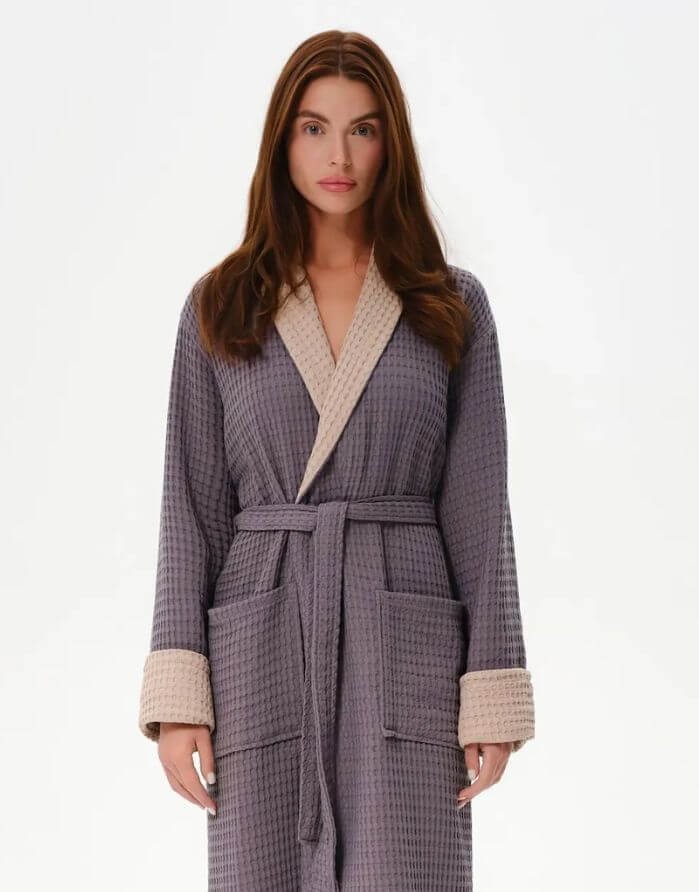 Bathrobe "Waffle Emo Dark Greyy"