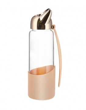 Glass Drink bottle "Foxy Pink"