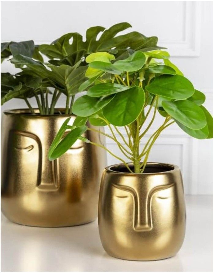 Lillepott "Face Golden"