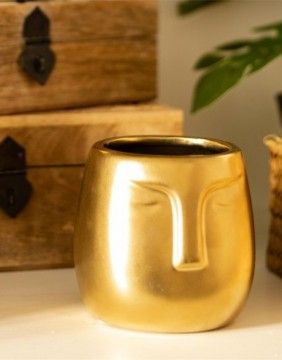 Lillepott "Face Golden"