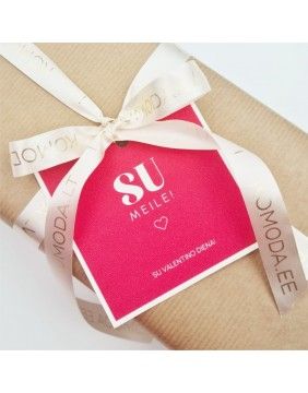 Cream ribbon + card "With Love"