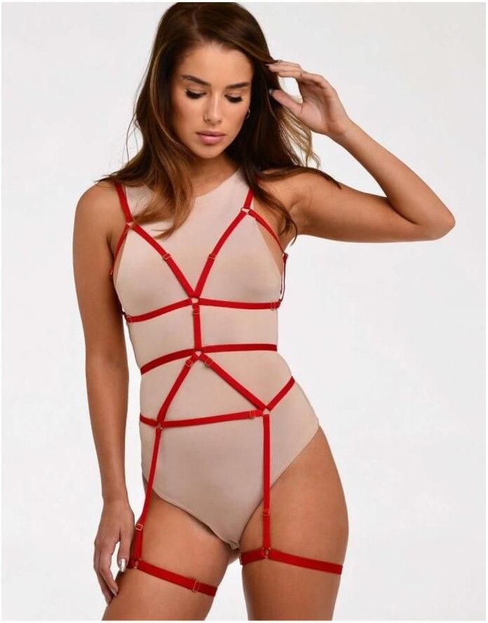 Body Harness "Vanessa Red"