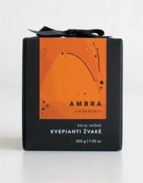 Scented soy wax candle "Ambra"