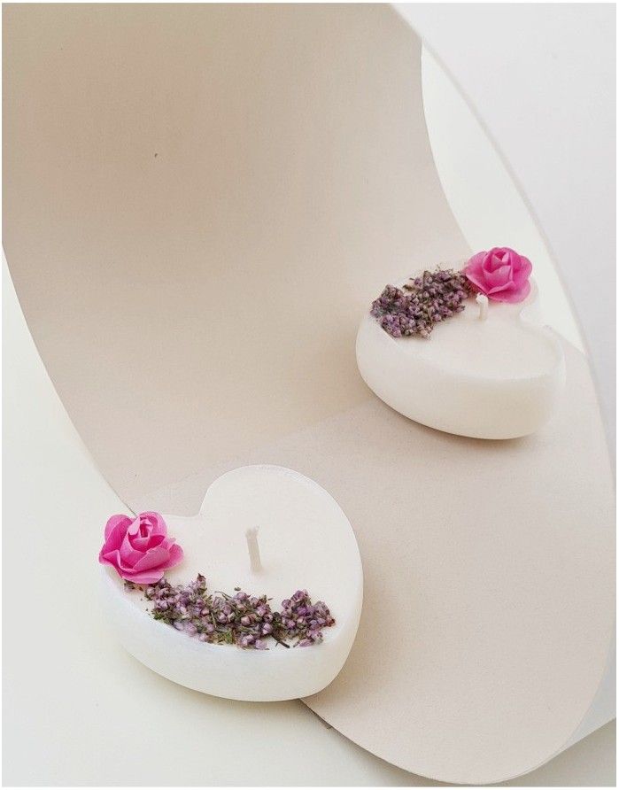 Soy wax candle "Pink Heart"