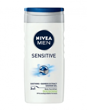 Shower gels "NIVEA Sensitive 3in1", 250 ml