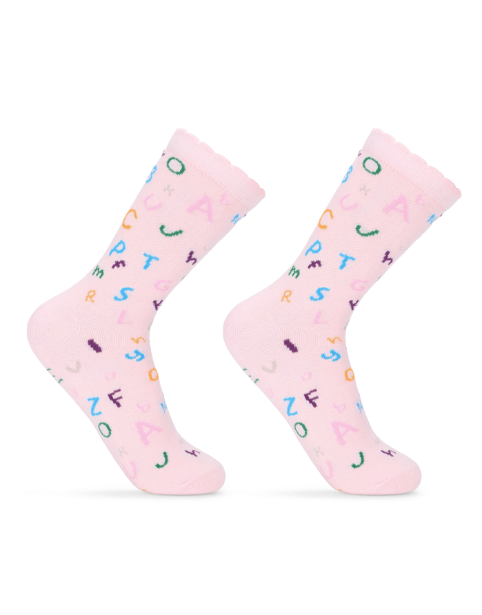 Laste sokid "Pink Letters"