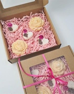 Soy wax candle gift set "Purple dream"