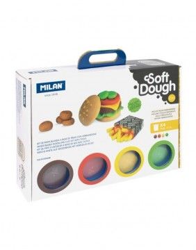 Modelin House Of Burgers, Soft Dough with accessories 4 pcs