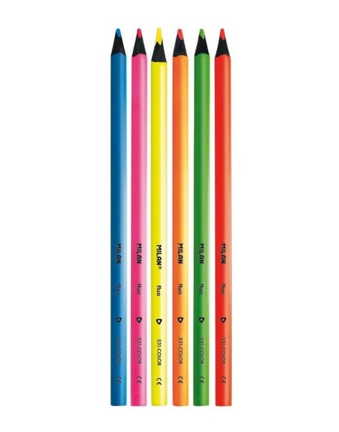 Цветные карандаши, Флуоресцентный треугольный 6 шт