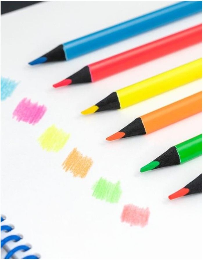 Цветные карандаши, Флуоресцентный треугольный 6 шт