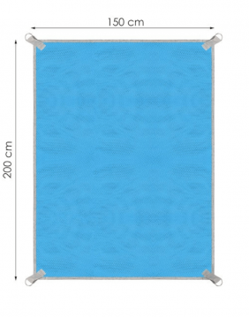 Rannatekk Blue 200x150 cm
