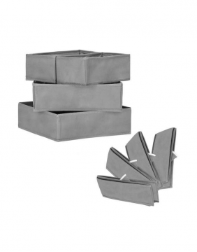 Kokkupandavate sahtlite korralduskomplekt "Grey"