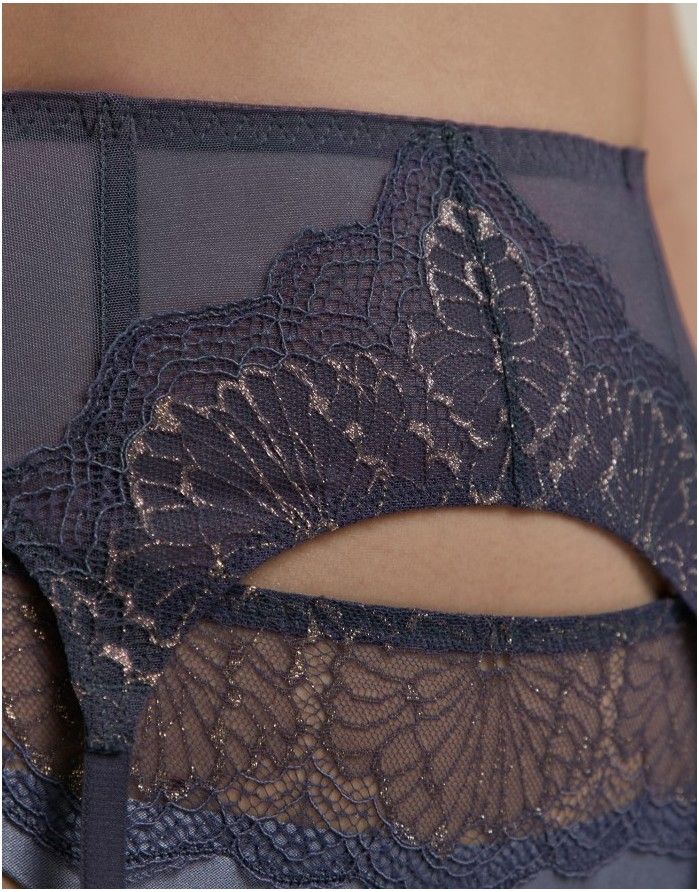 Suspender Belt "Falcon Blue"