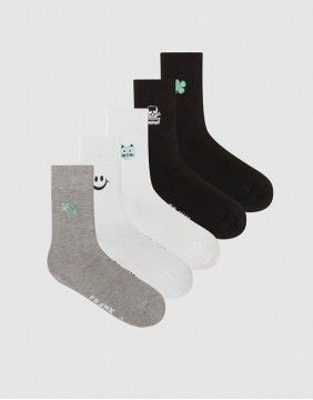 Unisex socks "Embroidered Bamboo" 5 psc