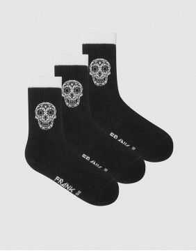 Unisex socks "Dream Of Skulls Black" 3 pcs