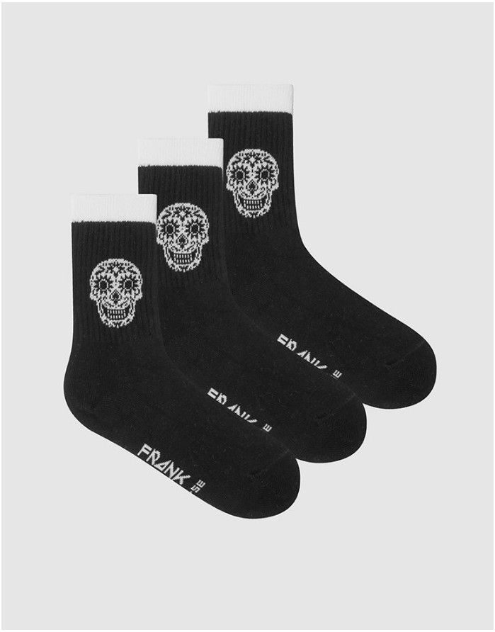 Unisex sokid "Dream Of Skulls Black" 3 tk
