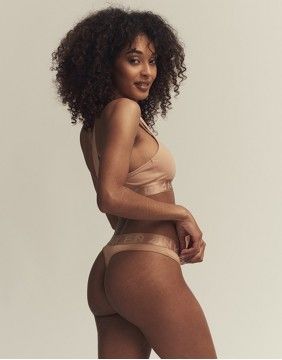 Naiste aluspüksid String "Legend Organic Beige"