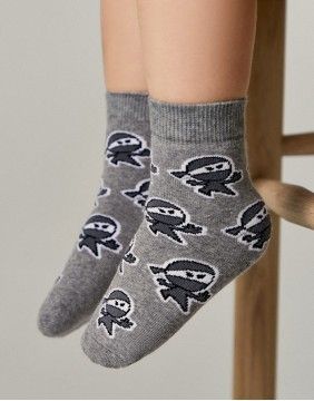 Children's socks "Ninja Grey"
