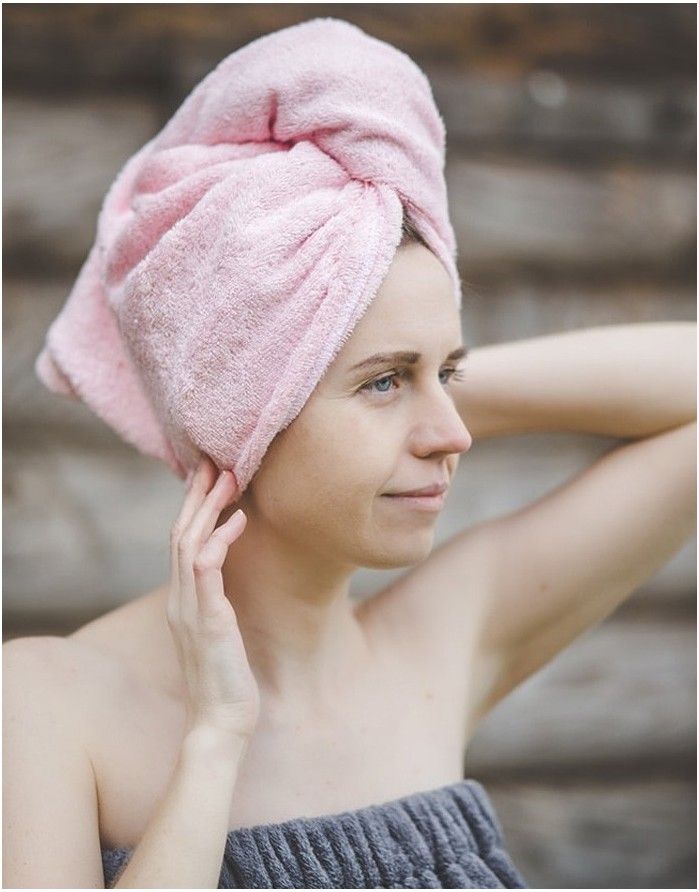 Puuvillane rätik - kapuuts "Candy Pink"