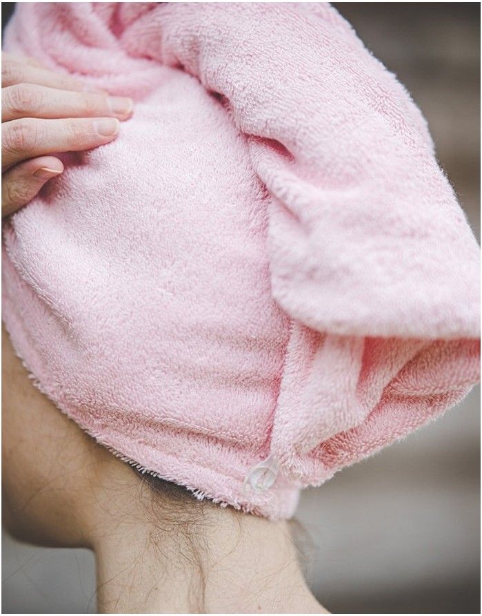 Puuvillane rätik - kapuuts "Candy Pink"