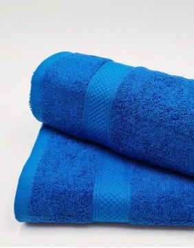 Kammerdatud puuvillane rätik ''Blue Sky''