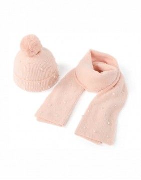 Детская шапка с шарфом "Comet Pink" BE SNAZZY - 1