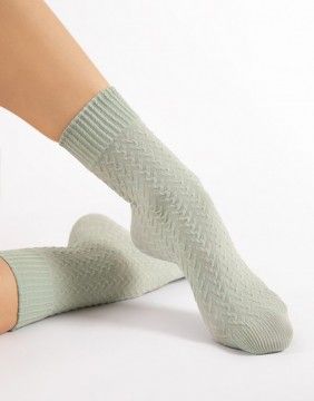 Women's socks "Furka Pass Mint" 60 Den FIORE - 1