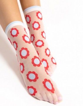 Women's socks "Mia Off White" 20 Den FIORE - 1