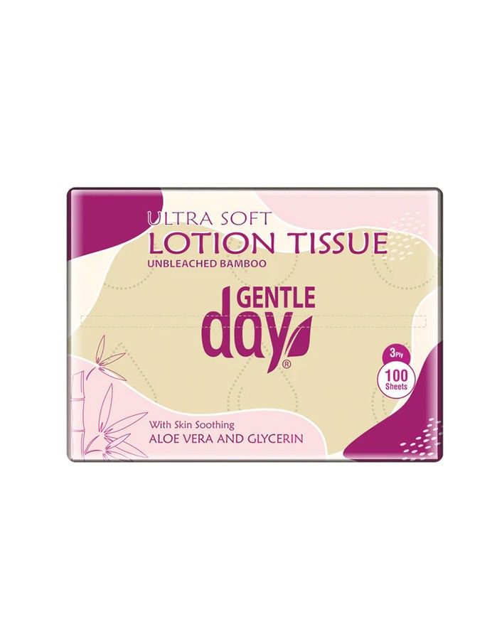 Бумажные платочки с алоэ и глицерином, 100 шт. GENTLE DAY - 1