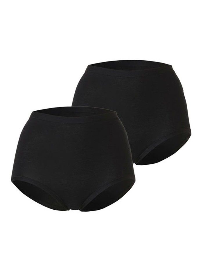 Women's Panties  Classic "Apriel Black" 2 pcs COTONELLA - 1