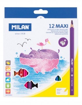 Värvilised pliiatsid "Maxi Hipo" 12 tk