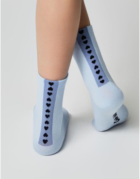Laste sokid "Heart Line Blue"
