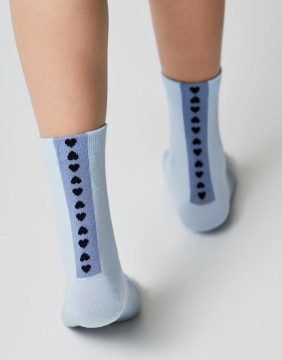 Laste sokid "Heart Line Blue"