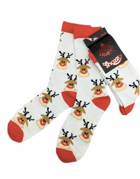 Laste sokid "Funny Rudolf White"
