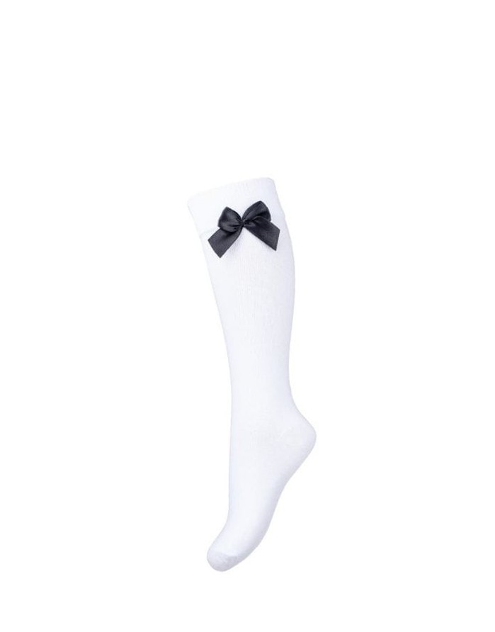 Vaikiškos kojinės "Cotton Knee With a Bow" White
