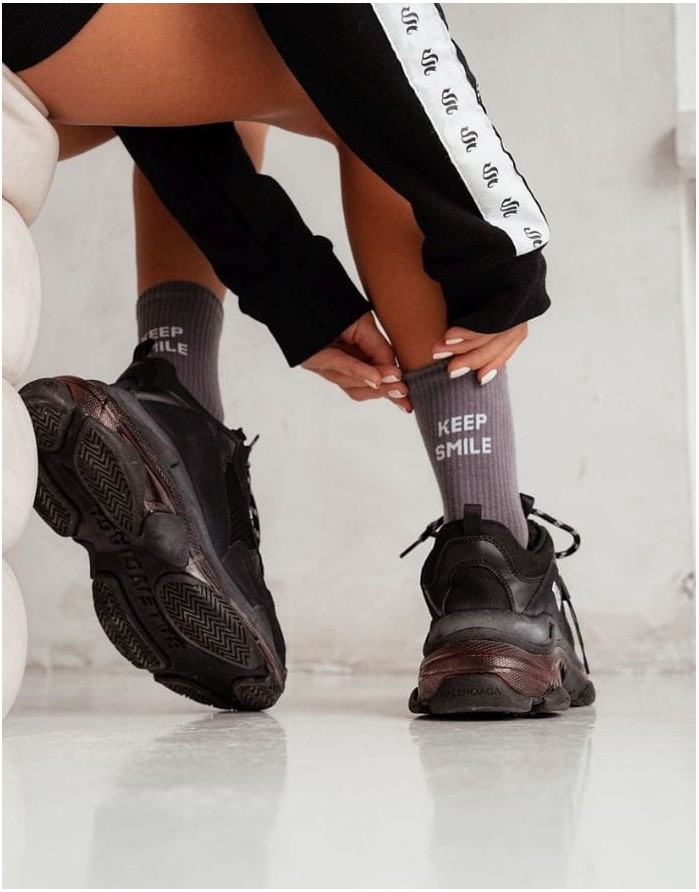 Moteriškos kojinės "Keep Smile" Steel