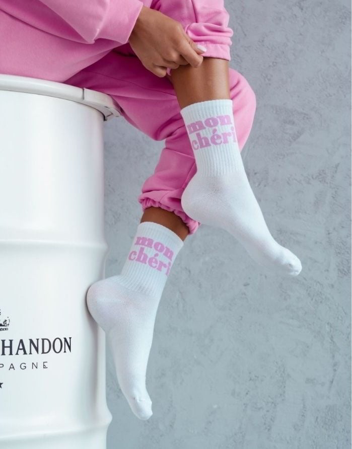 Moteriškos kojinės "Mon Chéri White"