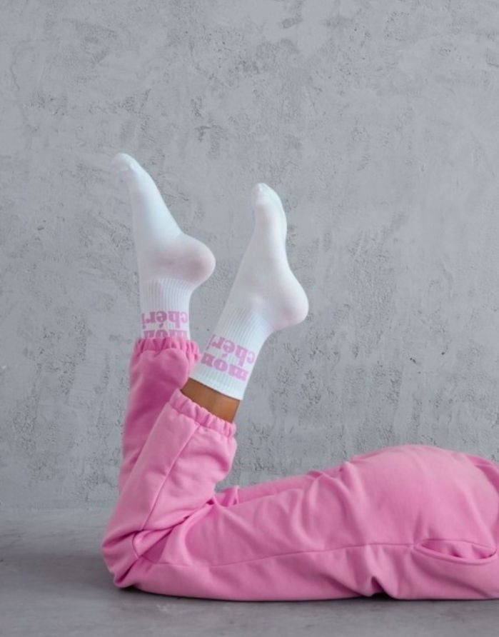 Moteriškos kojinės "Mon Chéri White"