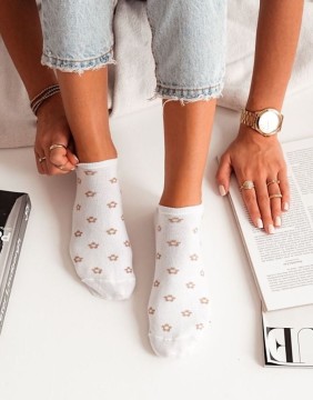 Naiste sokid "Little Flowers Beige"
