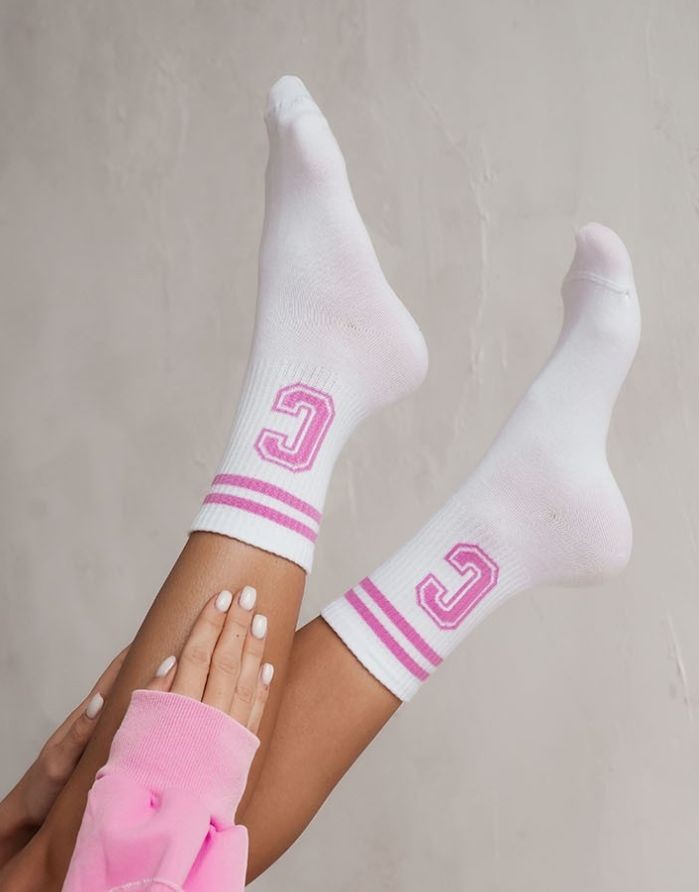 Women's socks "Letter C Pink"