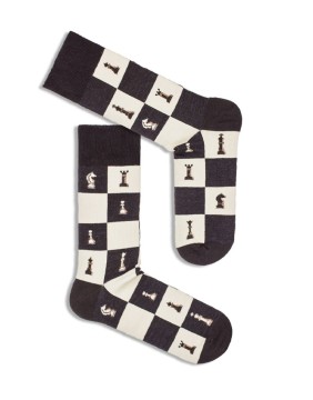 Meeste sokid "Chess Pattern Brown"