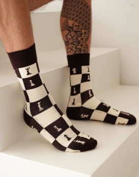 Meeste sokid "Chess Pattern"