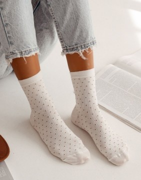 Naiste sokid "Little Dots Ecru"