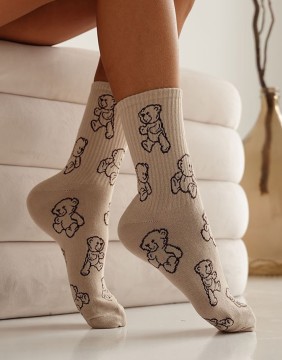 Naiste sokid "Bear Countors Beige"