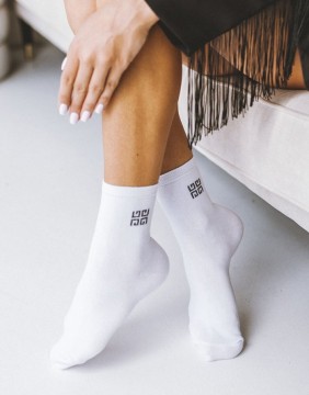 Naiste sokid "GG Small White dark"