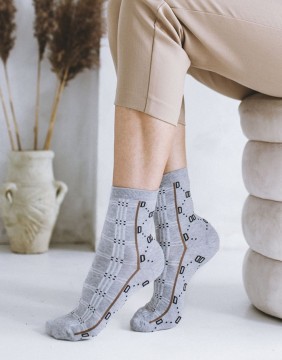Naiste sokid "Fashion Plaid Grey"