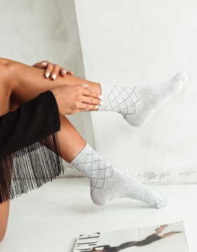 Naiste sokid "Delicate Plaid Grey"